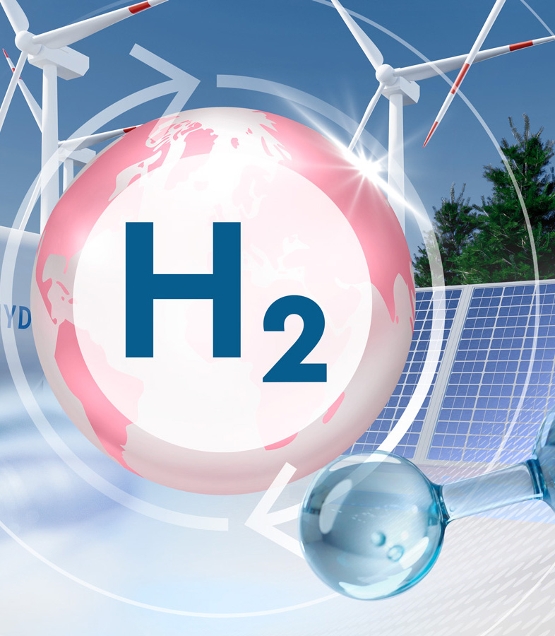 beholdere med grøn brint