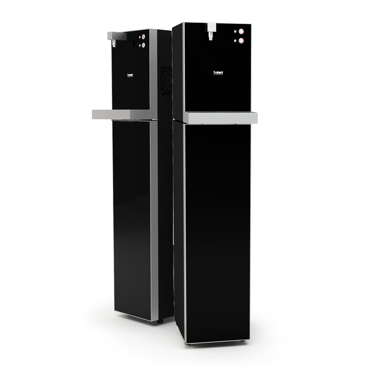 Sort elegant vandkøler med kabinet – gulvmodel