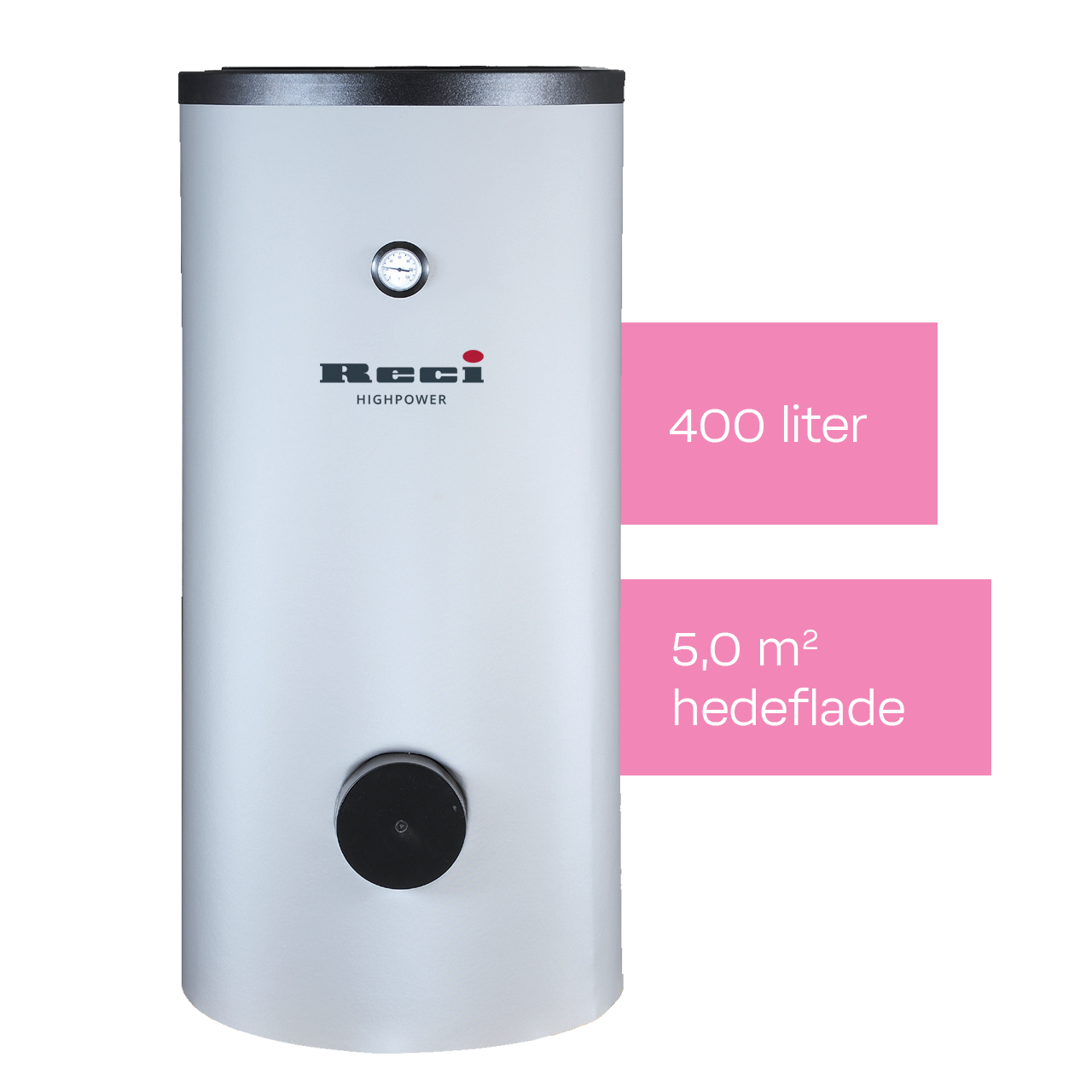 Prefab beholder med High Power spiraler 400 l 