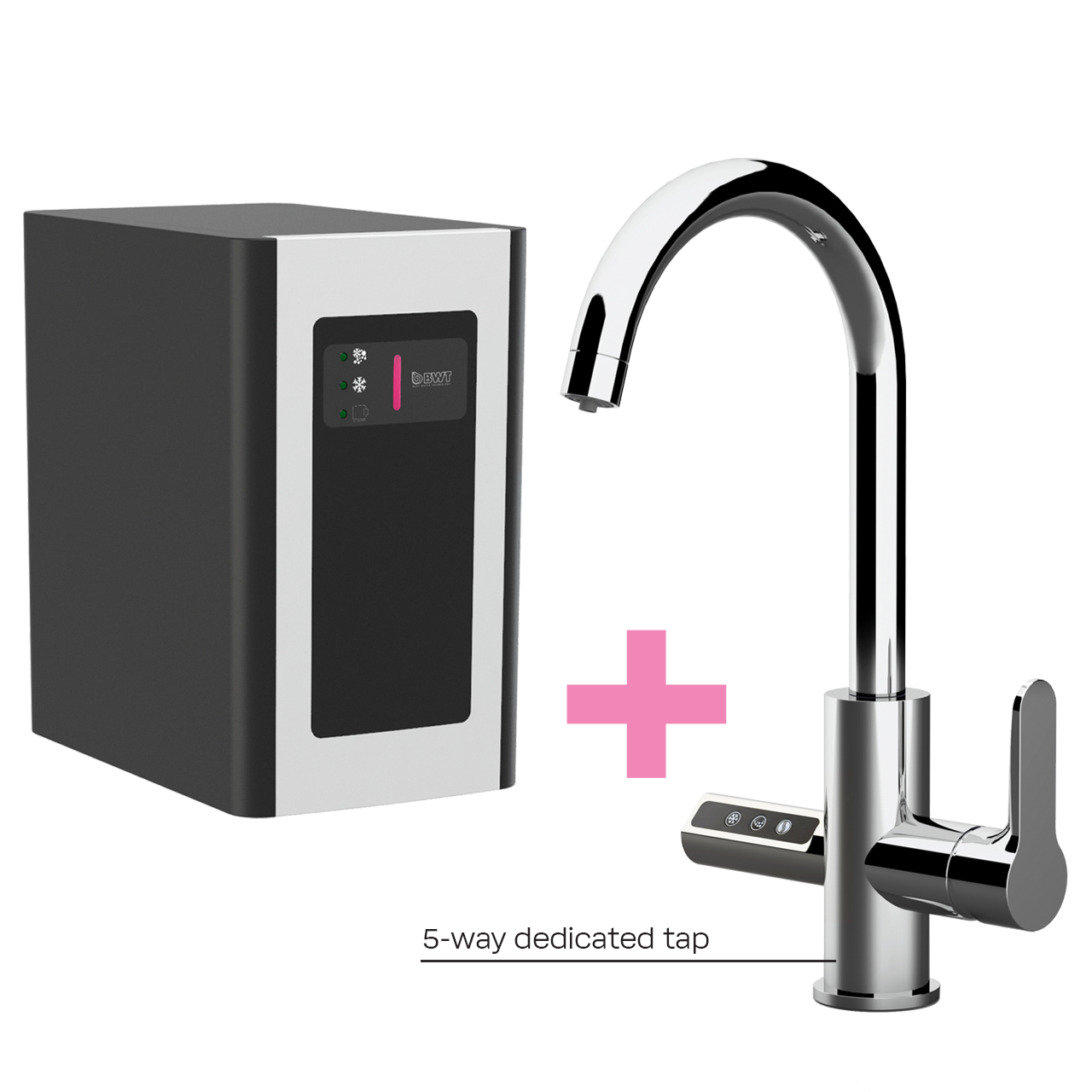 vandkøler med 5-ways vandhane fra BWT