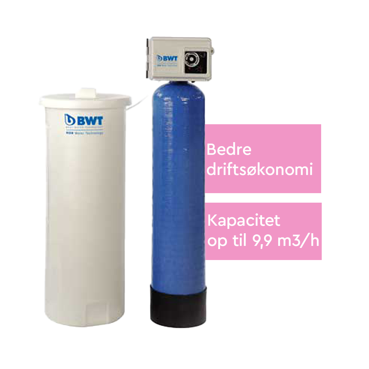 Simplex blødgøringsanlæg med kapacitet op til 9,9 m3/h