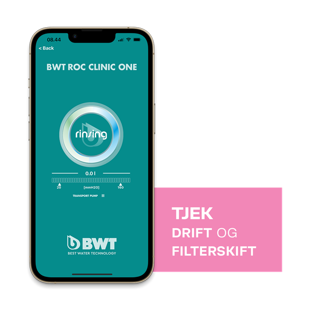 Bwt App BWT ROC Clinic ONE → rent vand til dental units og autoklaver