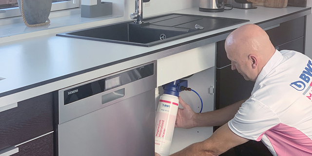 bwt vand, vandfilter, filter, filtrering, installation, montering, vandhane