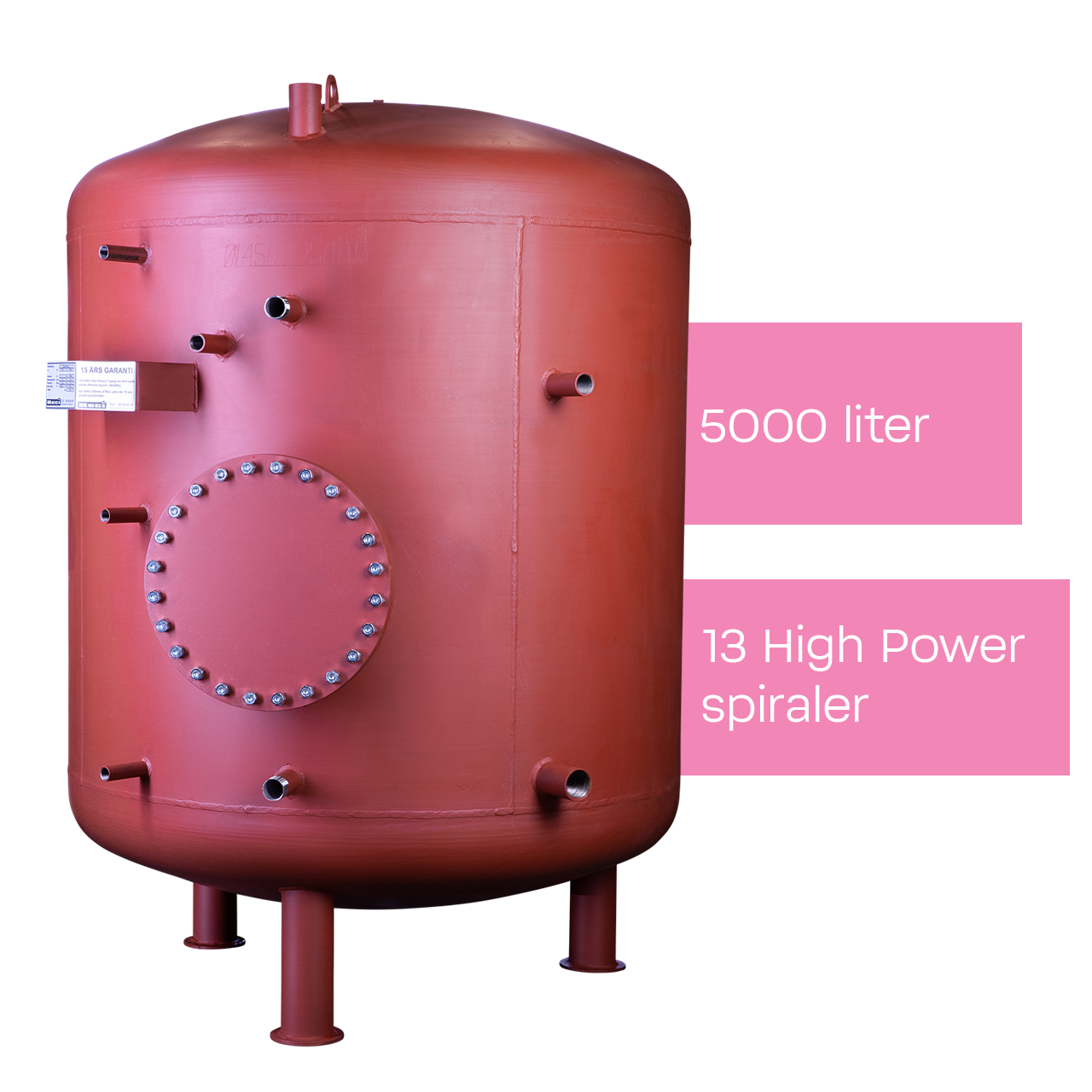 Varmtvandsbeholder 5000 liter type GE-High Power
