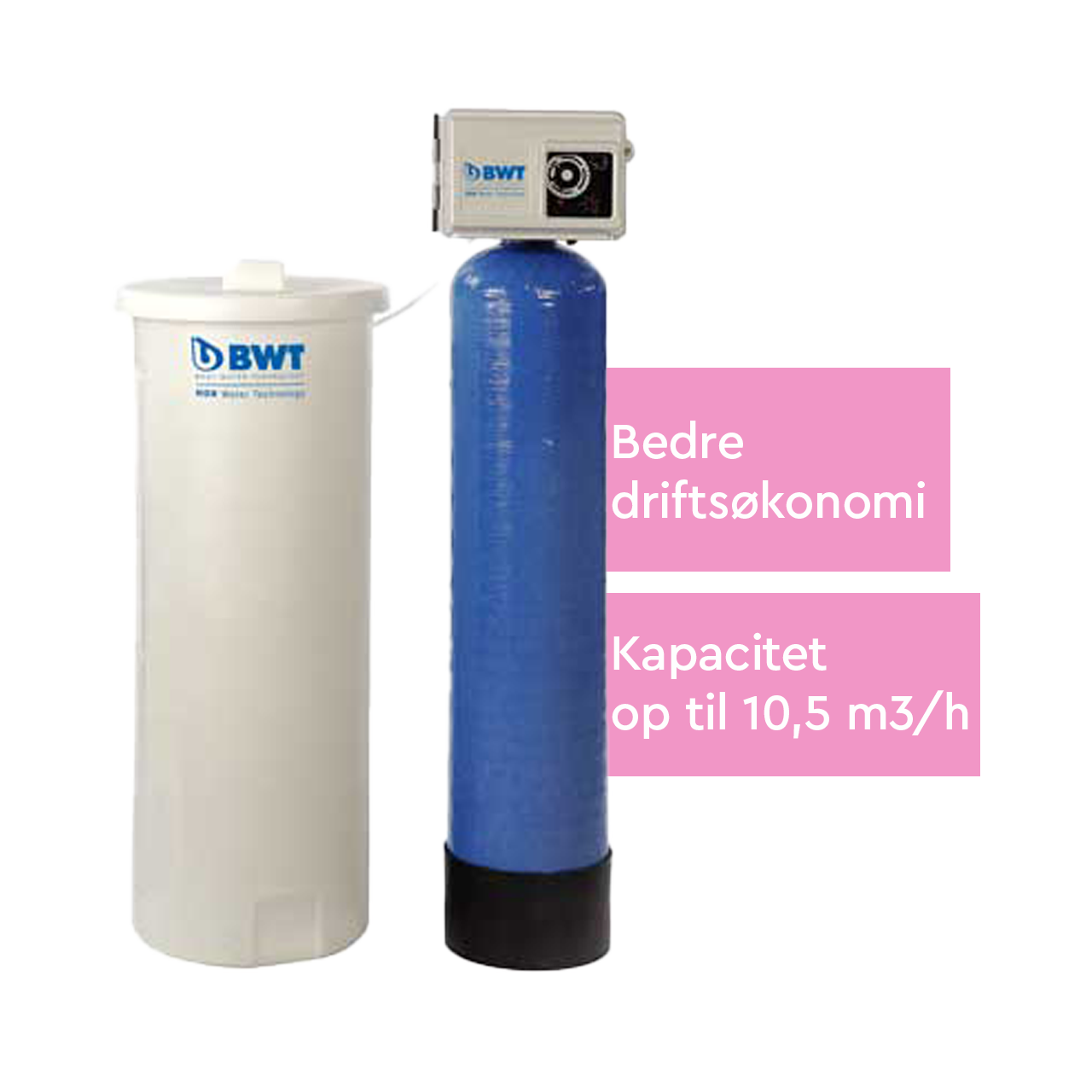 Simplex blødgøringsanlæg med kapacitet op til 10,5 m3/h