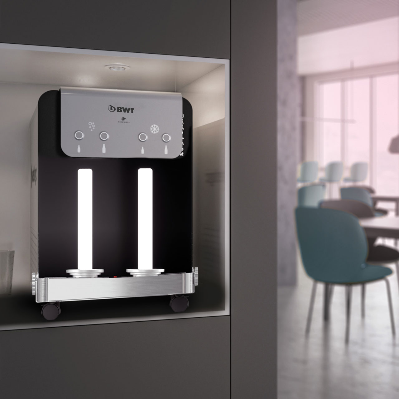 Wasserspender in einem Restaurant.