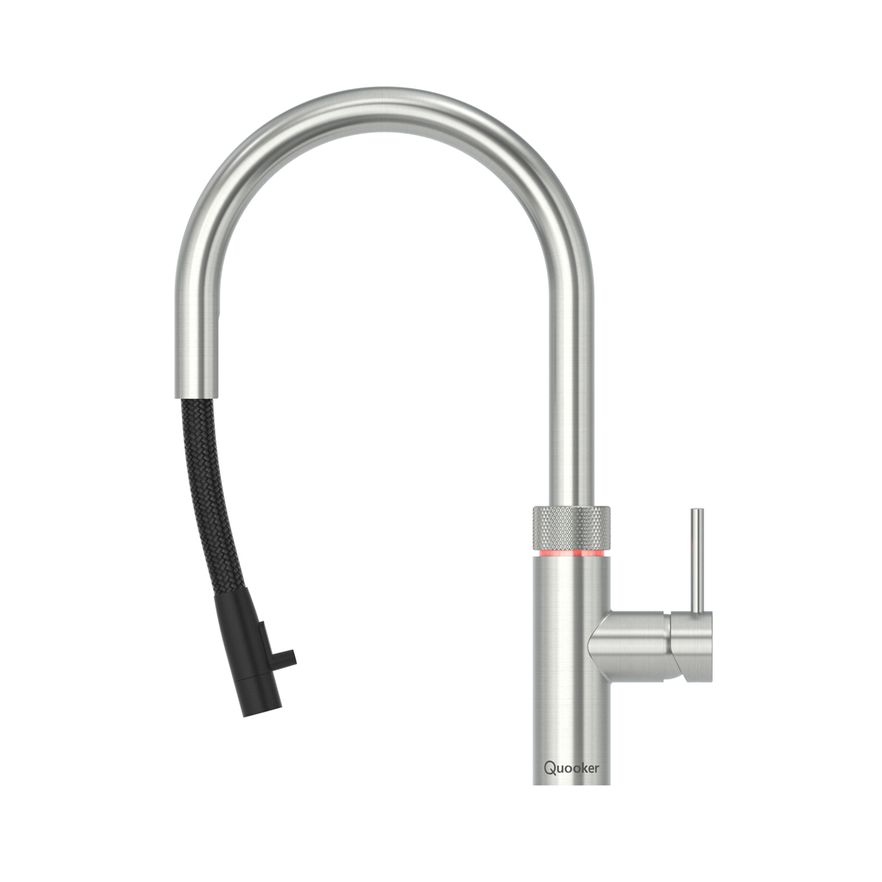 Ausziehbare Spühlbrause vom BWT Quooker Wasserhahn.