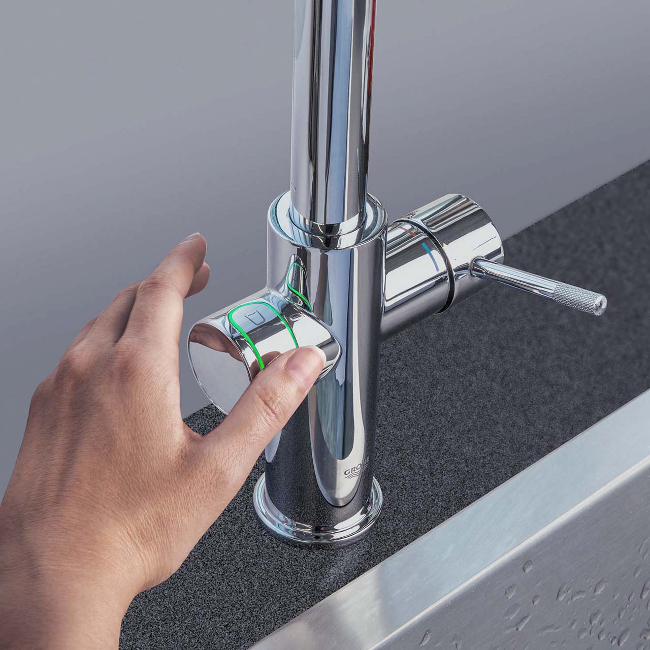 BWT AQA drink Magnesium Mineralizer Küchenarmatur mit Filter, Anzeige Wasser mit Kohlensäure