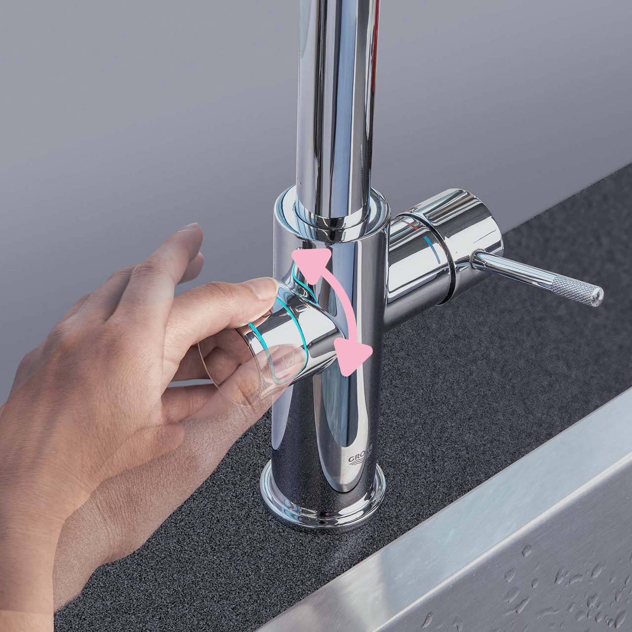 BWT AQA drink Magnesium Mineralizer Küchenarmatur mit Filter, Anzeige Wasser mit wenig Kohlensäure