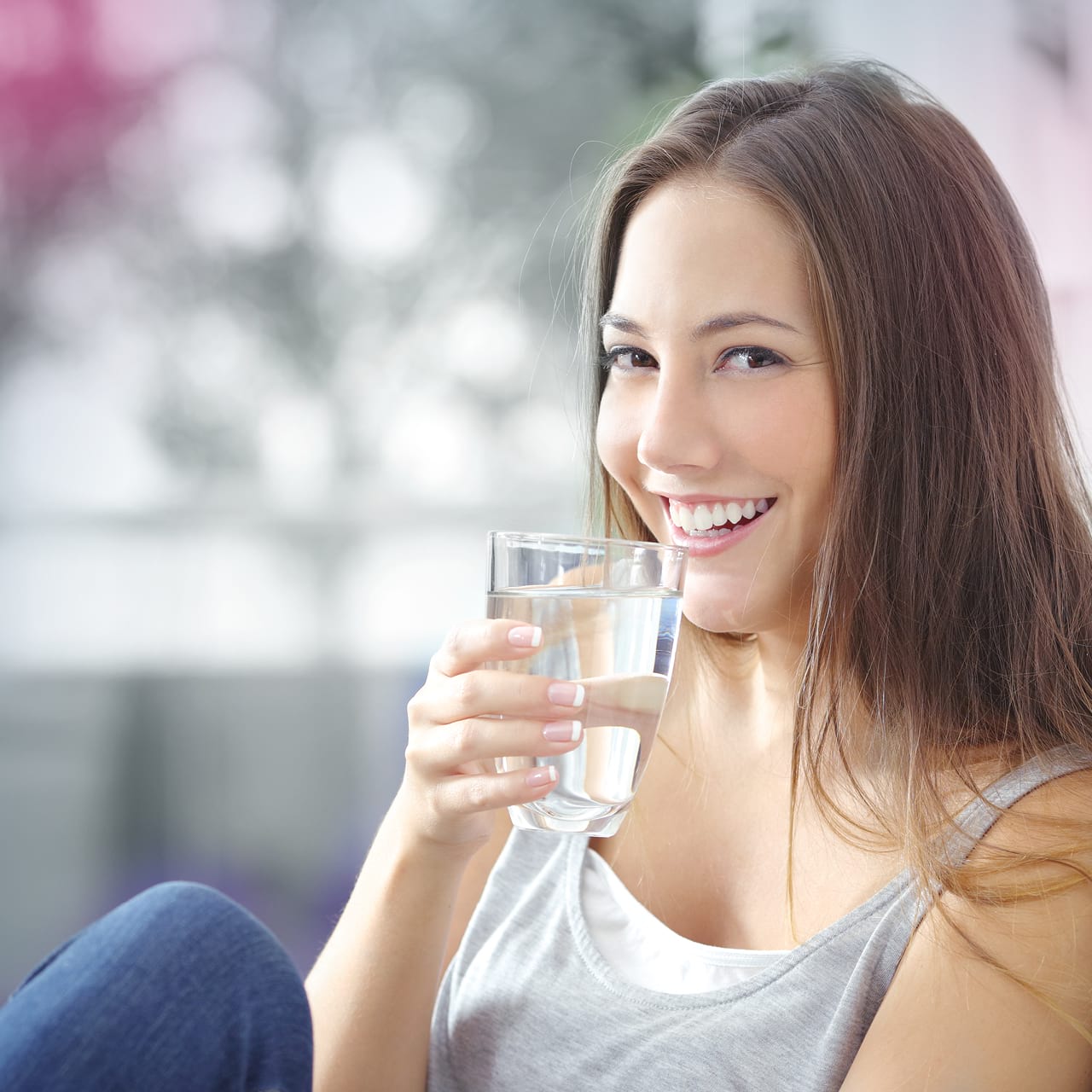 GIrl with water glass