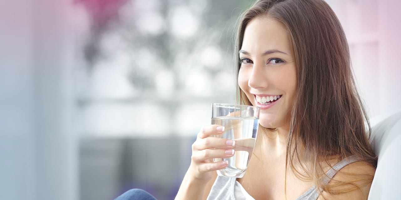 GIrl with water glass