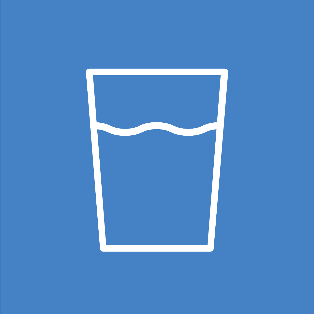 Water glass blue