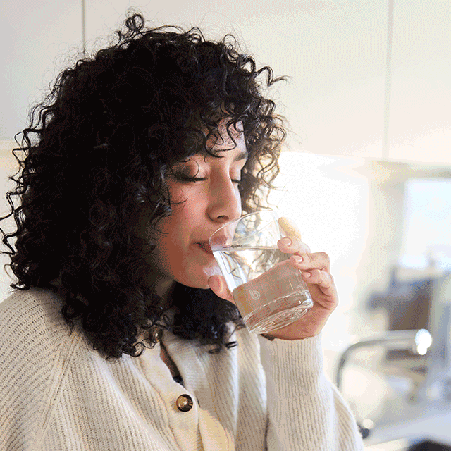 GIF of people drinking water