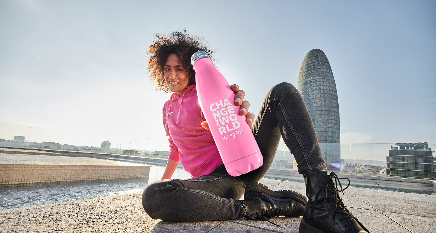 Woman climate bottle