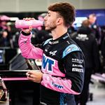 Gasly drinking water