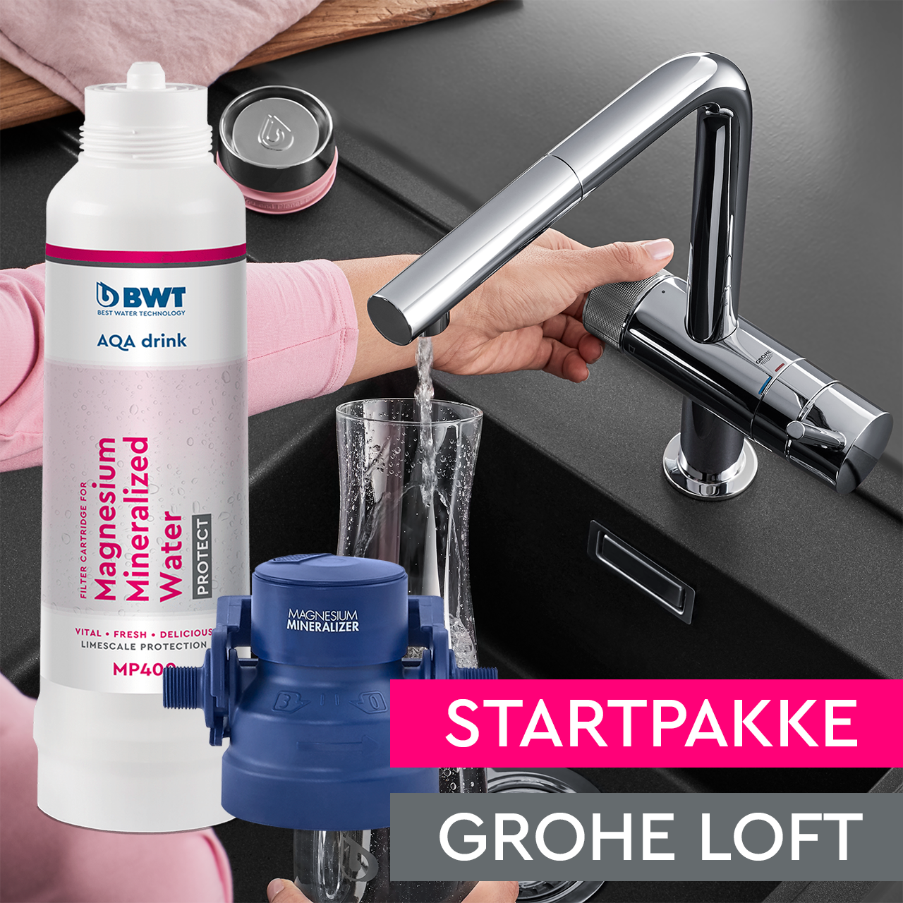 AQAdrink - MP400 startpakke med LOFT