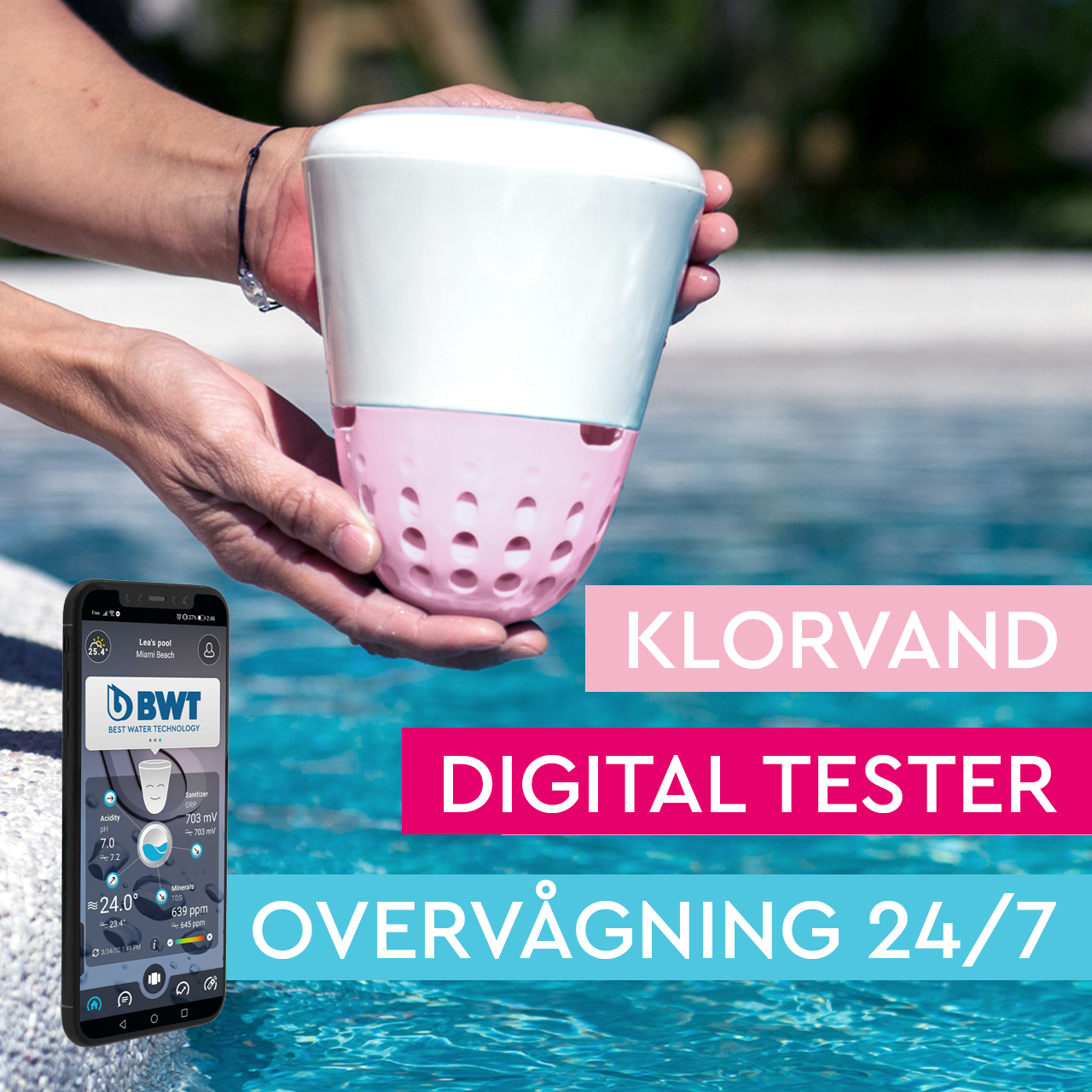 Digital Pooltester til klor