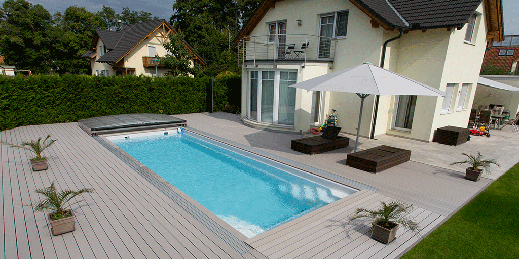 Monaco pool 850 fra BWT med glasoverdækning