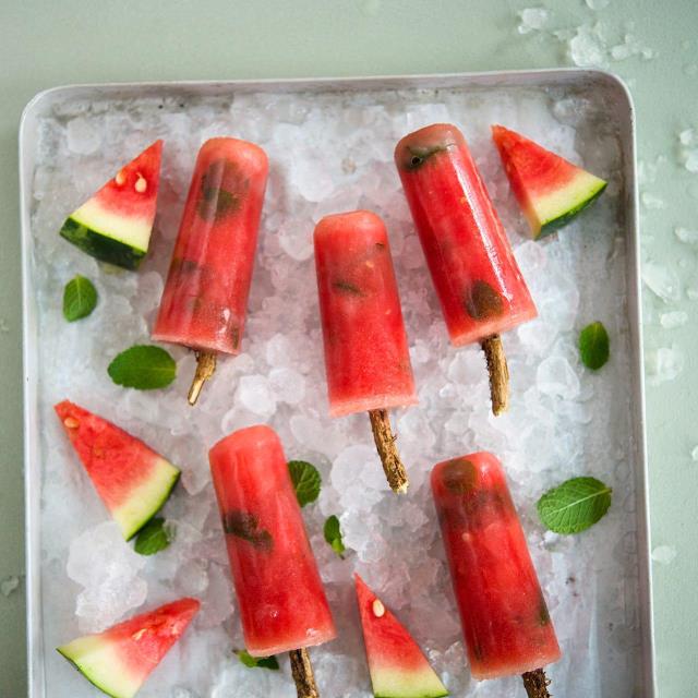 watermelon and peppermint ice cream