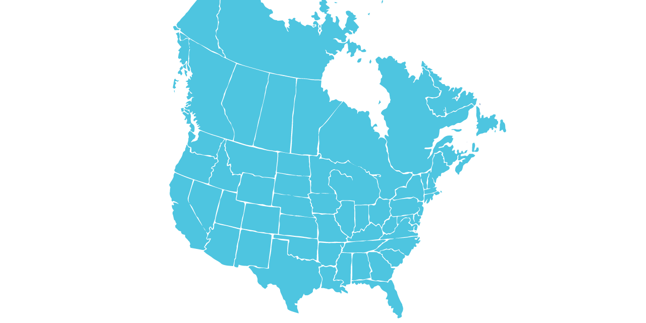 US canada map