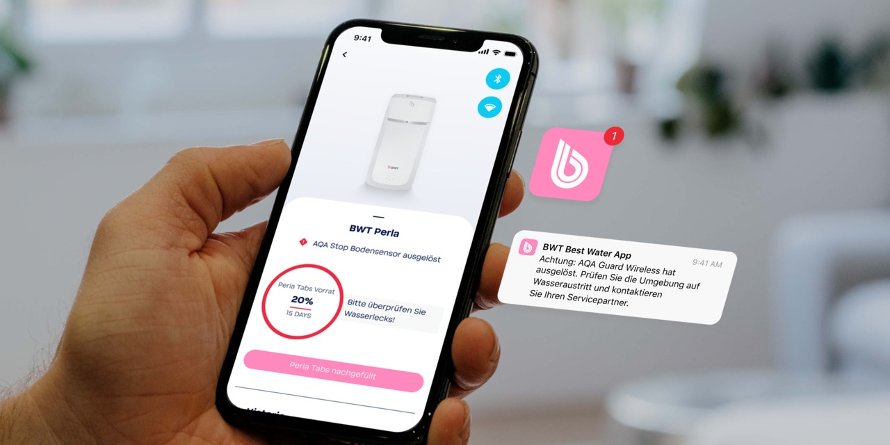 Enthärtungsanlage mit Konnektivität