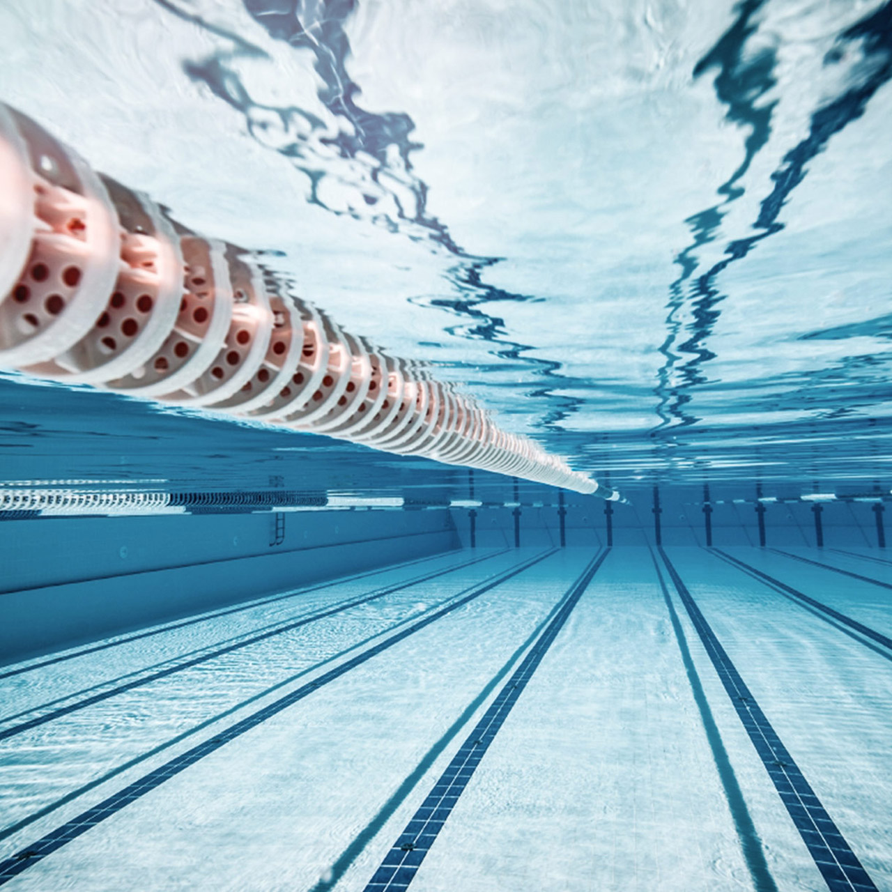 Underwater shot of swimming pool