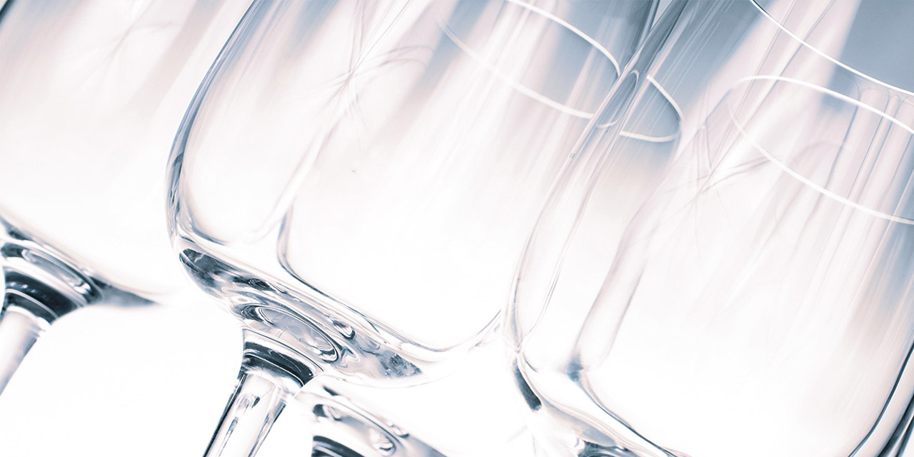 Clean wine glasses