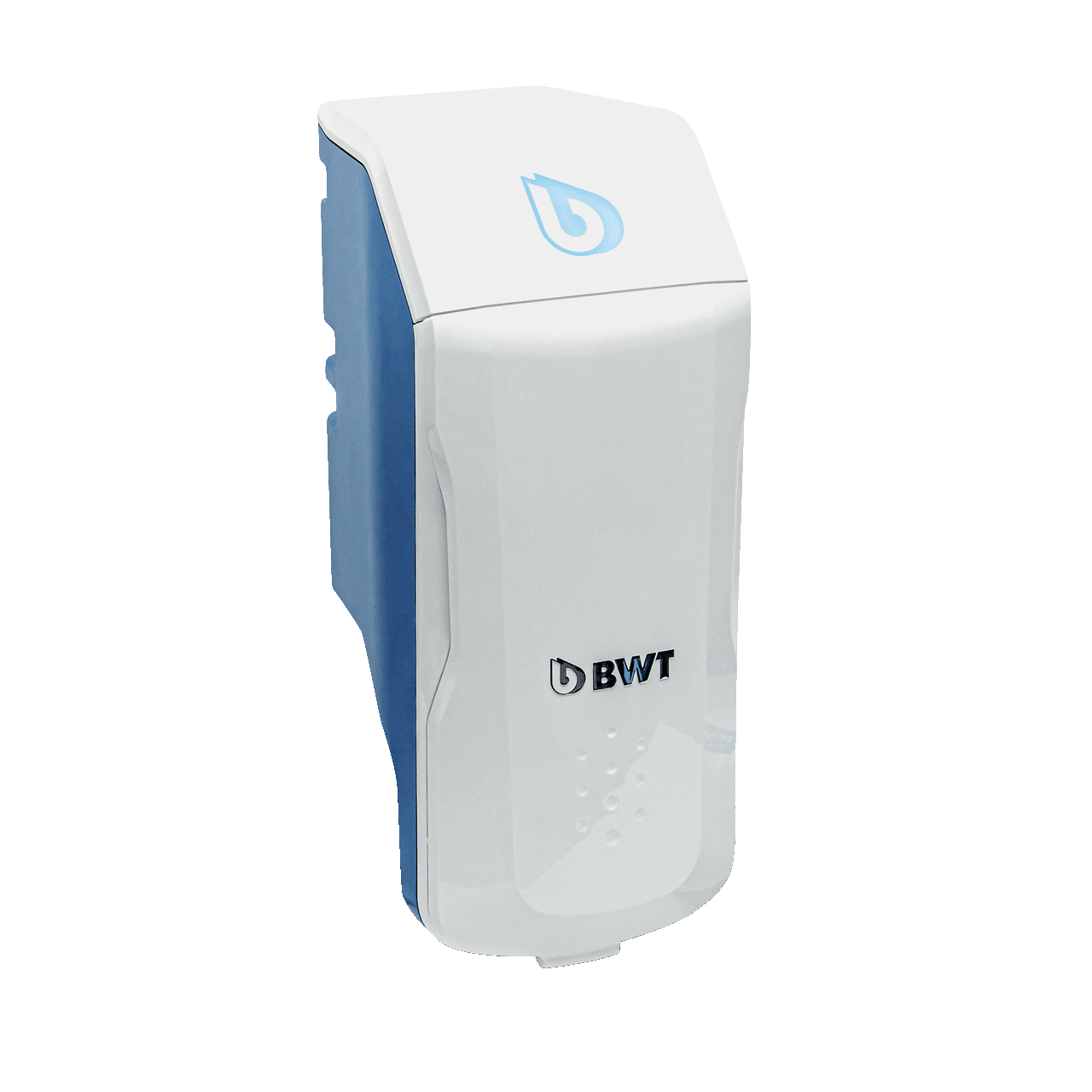 Pompe doseuse bleue et blanche