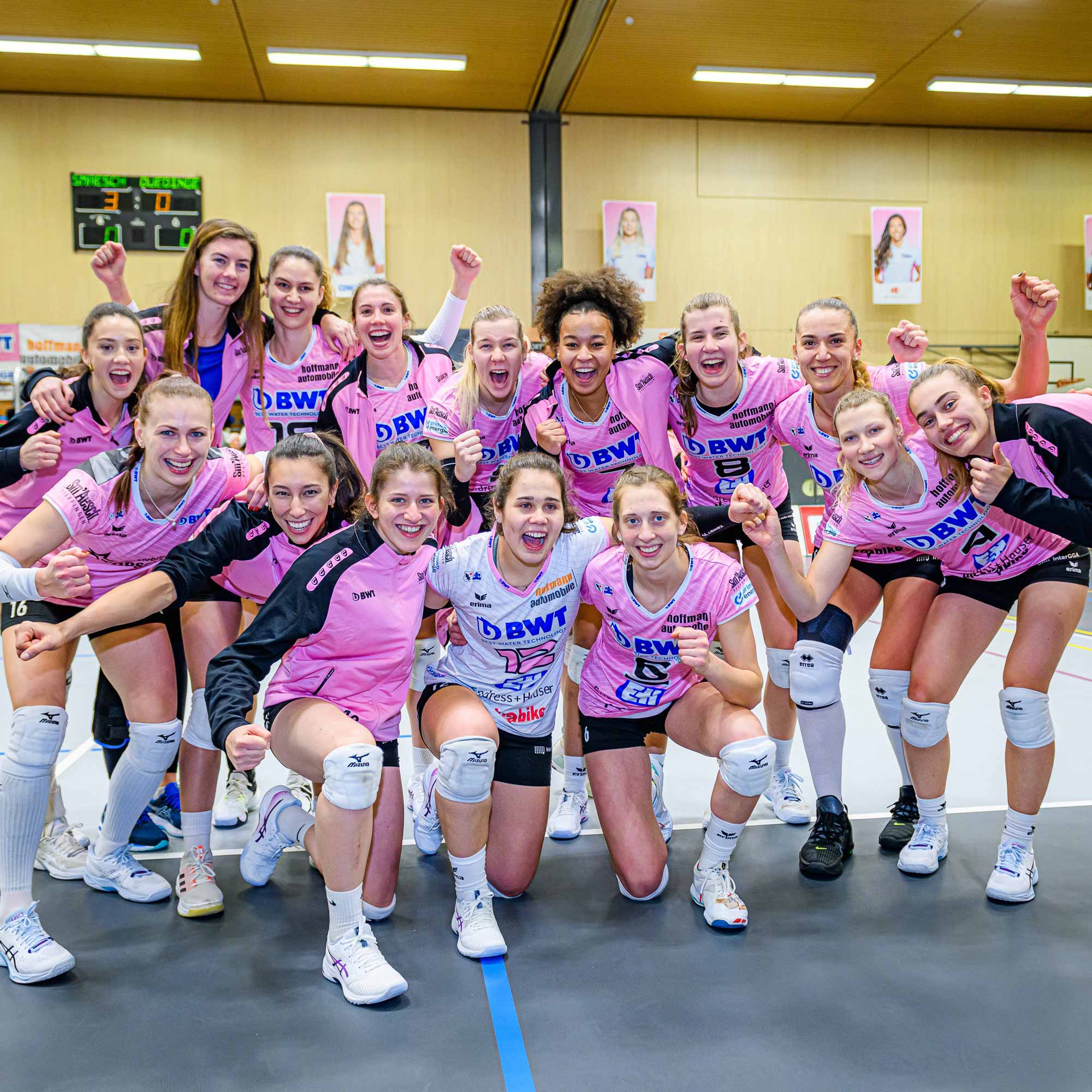 Les joueuses de Sm'Aesch jubilent.