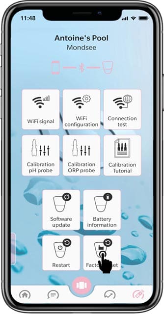 click on factory reset