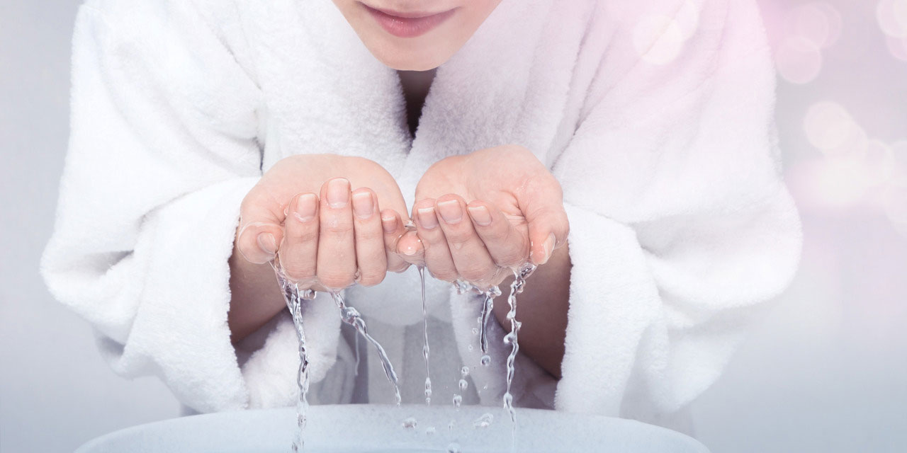 hiver cocooning nettoyage visage eau