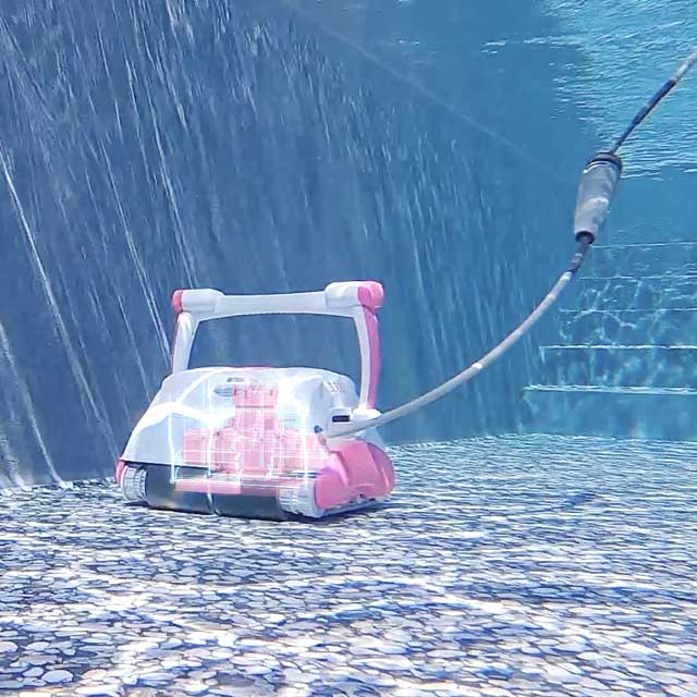 Robot de piscine BWT sous l'eau