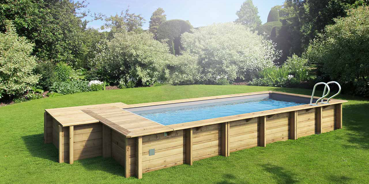 piscine de jardin semi-enterrée