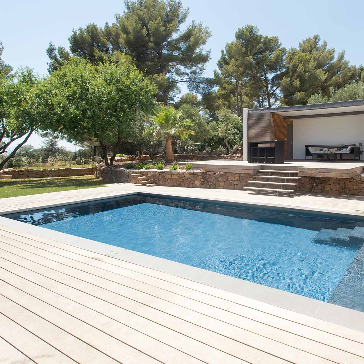 ambiance piscine membrane initiale bleu adriatique