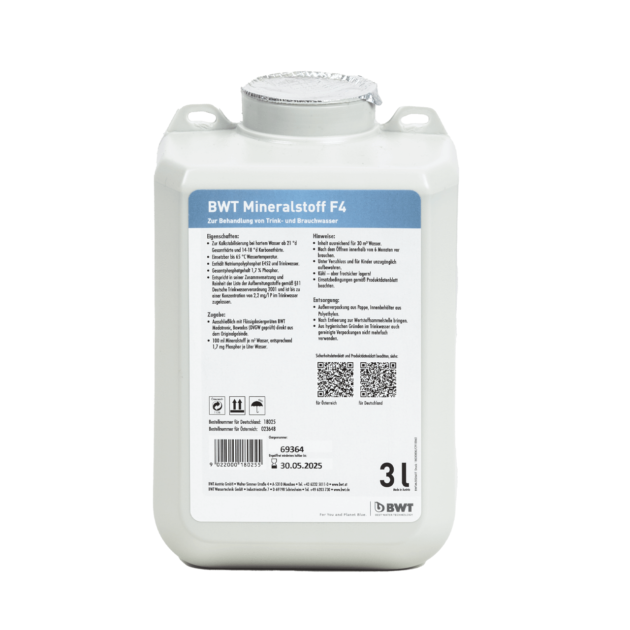 The poly-monophosphate solution concentrate in § litre version from BWT