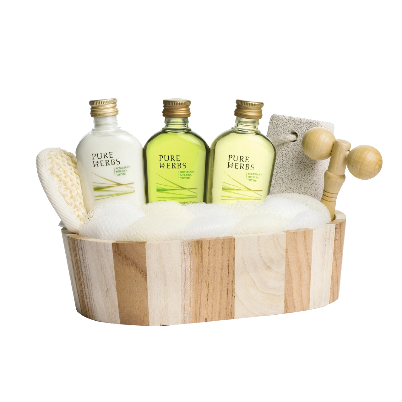 Sauna-Wellnessset PURE HERBS im Saunakübel für Aufguss