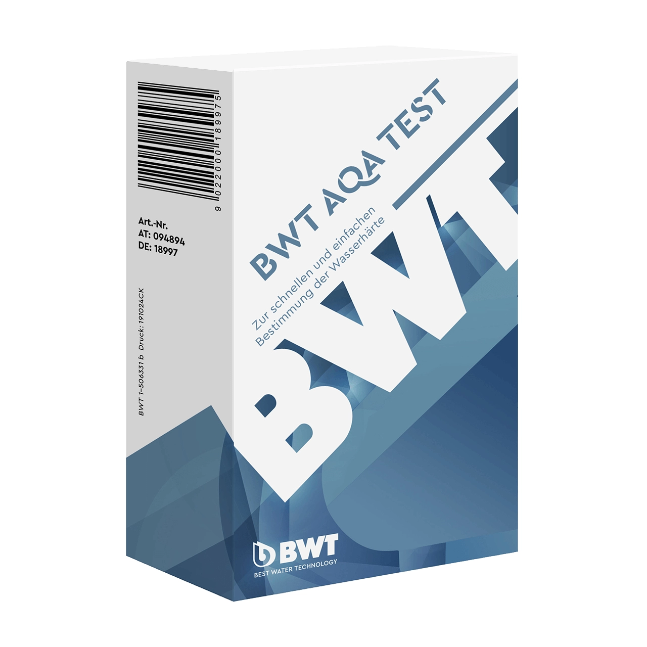 Water test for hardness determination from BWT