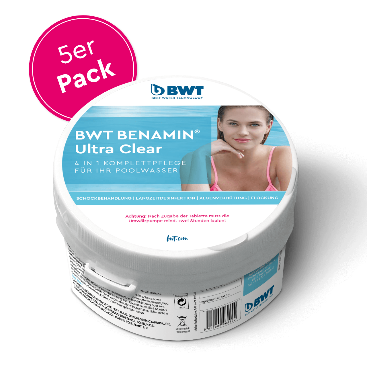 Benamin Ultra Clear - 5er Pack zur Poolwasserpflege