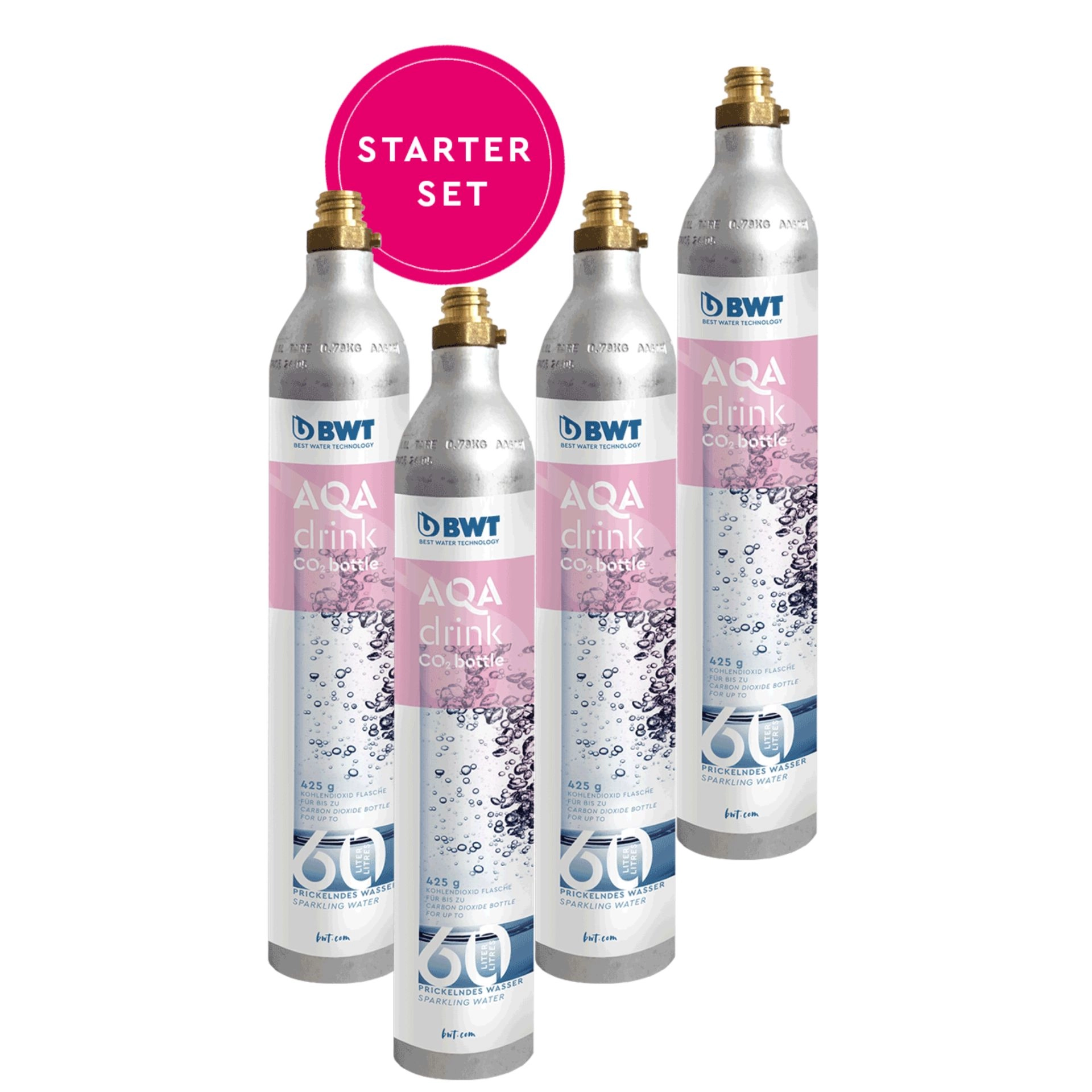 CO² Flaschen Starter-Set für AQA drink Wasserspender | Starterpaket