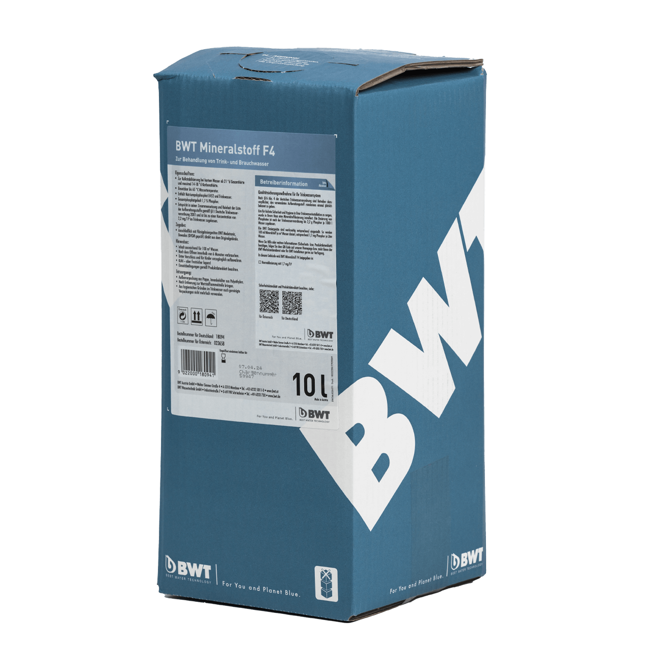 Mineralstoff F4 FE in der 10 Liter Verpackung von BWT