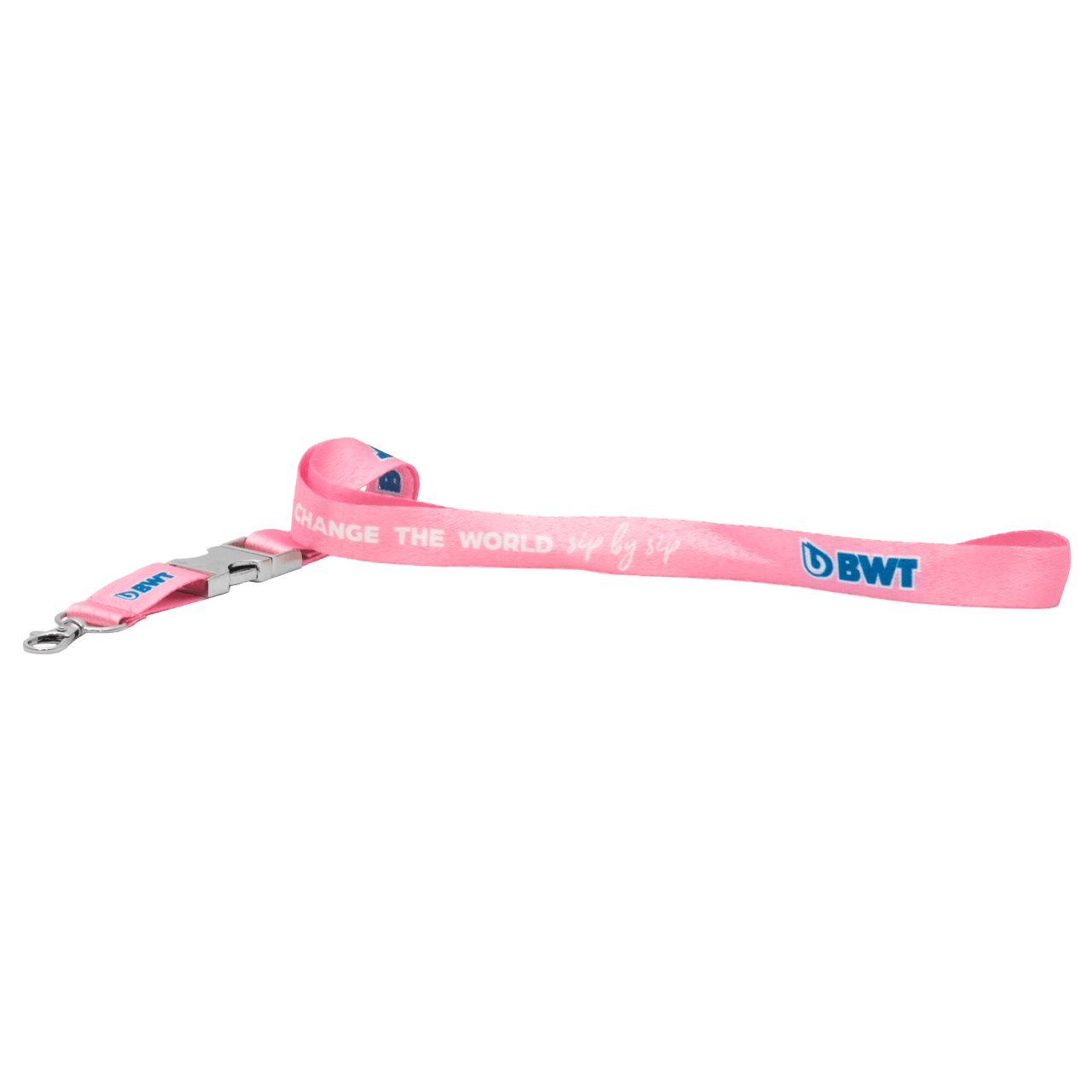 BWT Lanyards Sport in pink with blue BWT logo