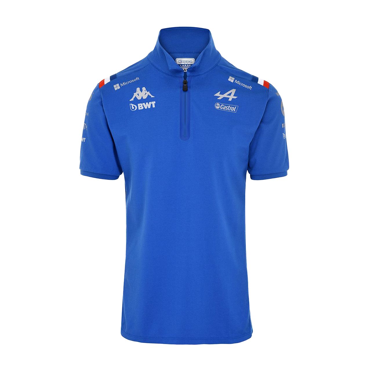 Alpine F1 Korte Mouw Polo Blauw voor Kinderen Voorkant