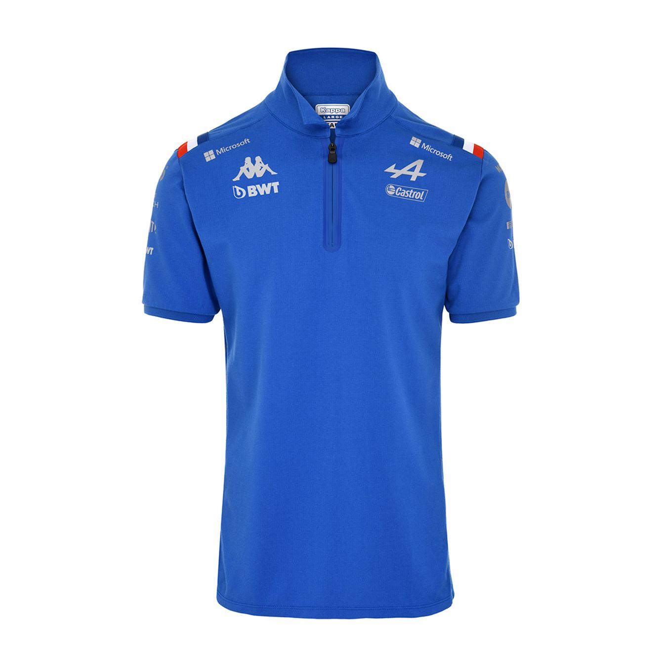 Alpine F1 Mens Short Sleeve Polo Blue Front