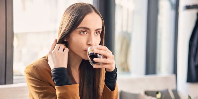 Woman drinking water