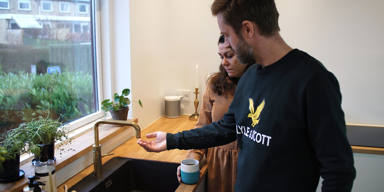 Dan og Stine fikk installert et kalkfilter for å få kalkfritt vann
