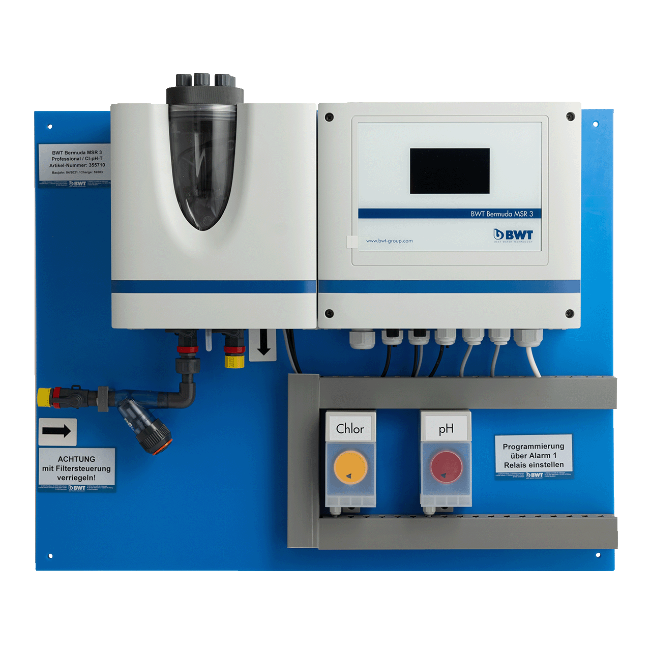 BWT Bermuda MSR 3 måler, doserer og kontrollerer bassengvannet