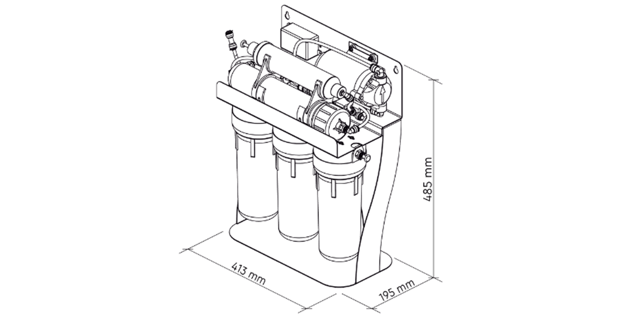 BWT Pure Balance omvendt osmose vannfilter til springen for kalkfritt vann