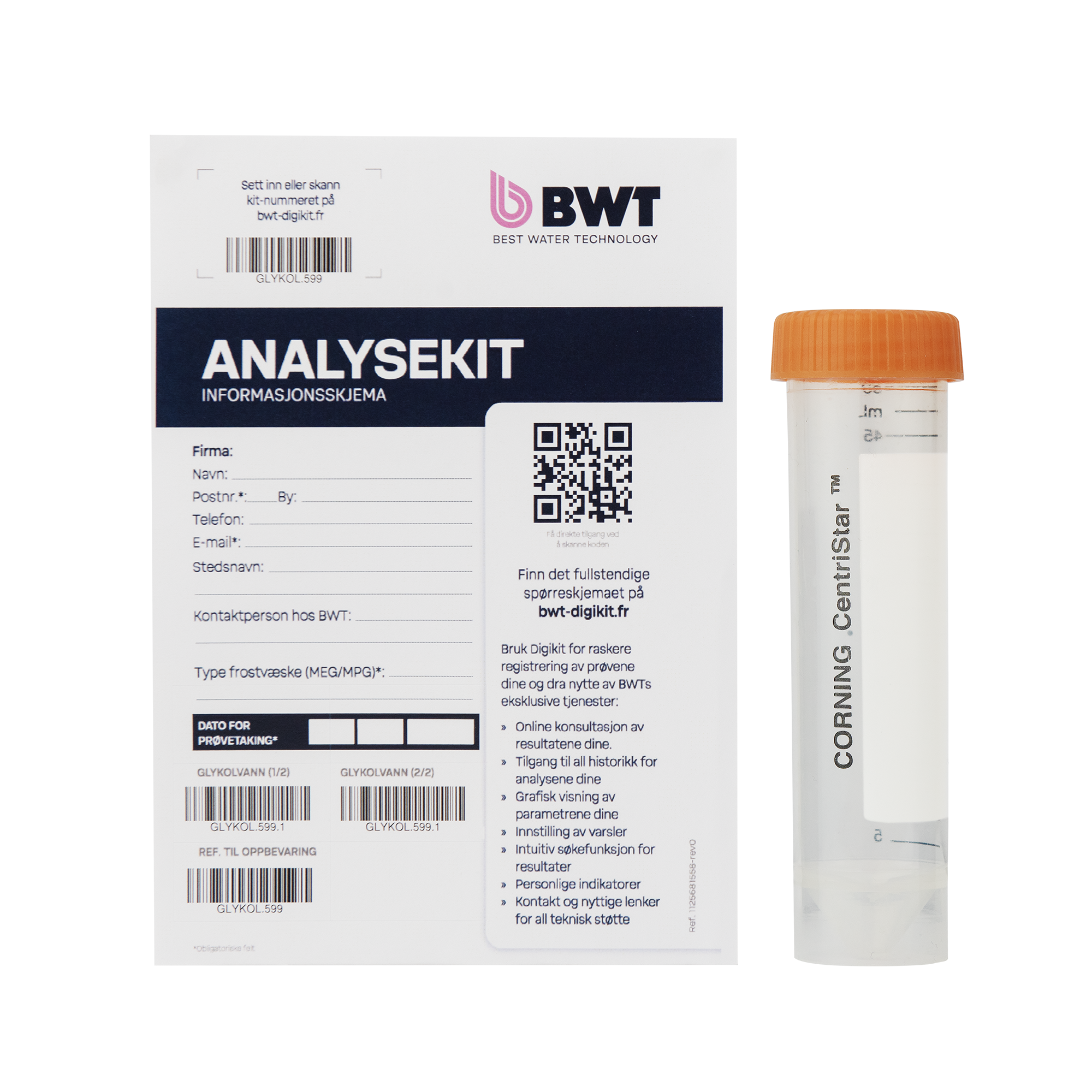 BWT Analysekit for varme og glykol