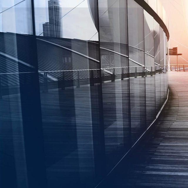 Rooftop of modern office building