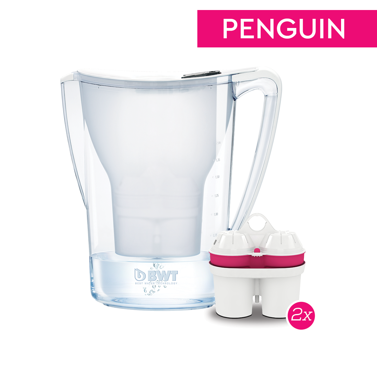 penguin filterkanna och filter, magnsium, bwt,